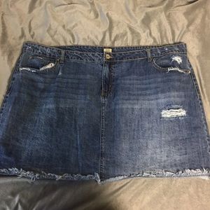 Denim mini skirt